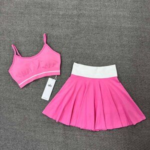 ALO Yoga  Women's Athletic Pink Set Top + Shorts